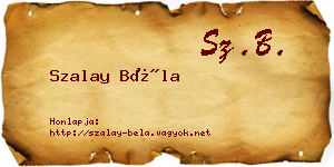 Szalay Béla névjegykártya